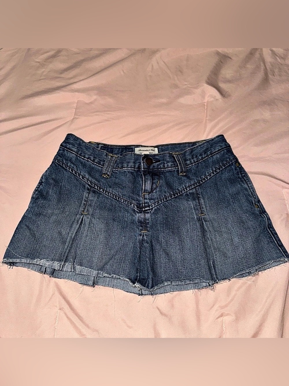 Y2K Abercrombie & Fitch Denim Mini Skirt Blue Size 0